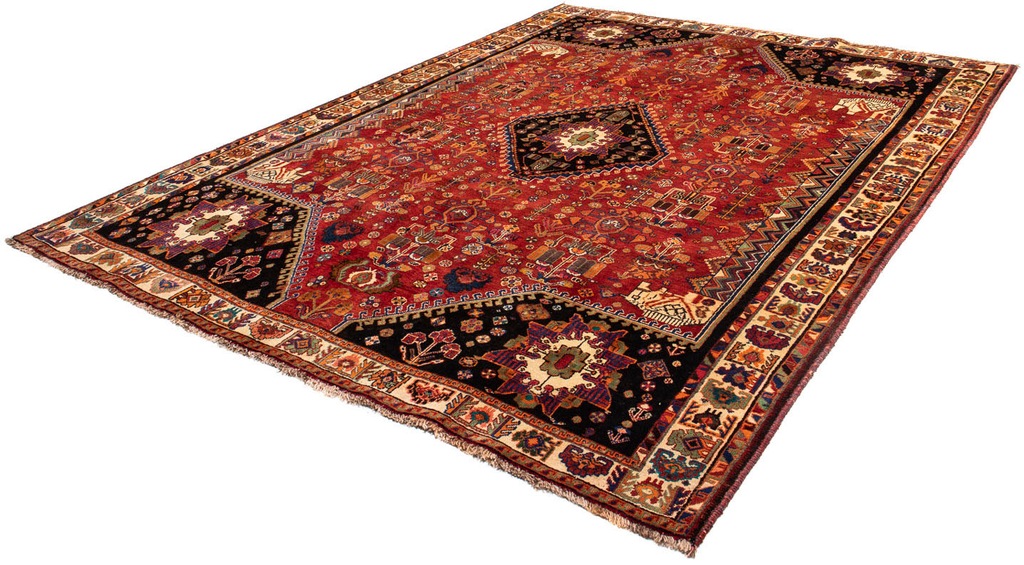 Bild von morgenland Orientteppich "Perser - Nomadic - 300 x 220 cm - dunkelrot", rechteckig, 10 mm Höhe, Wohnzimmer, Handgeknüpft, Einzelstück mit Zertifikat