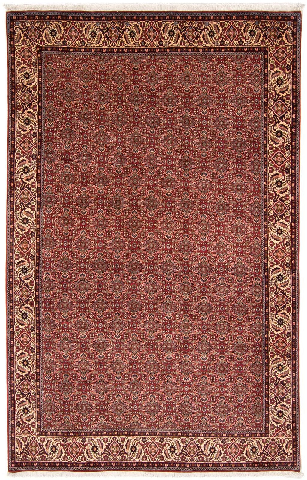 Bild von morgenland Orientteppich "Perser - Bidjar - 298 x 200 cm - dunkelrot", rechteckig, 15 mm Höhe, Wohnzimmer, Handgeknüpft, Einzelstück mit Zertifikat