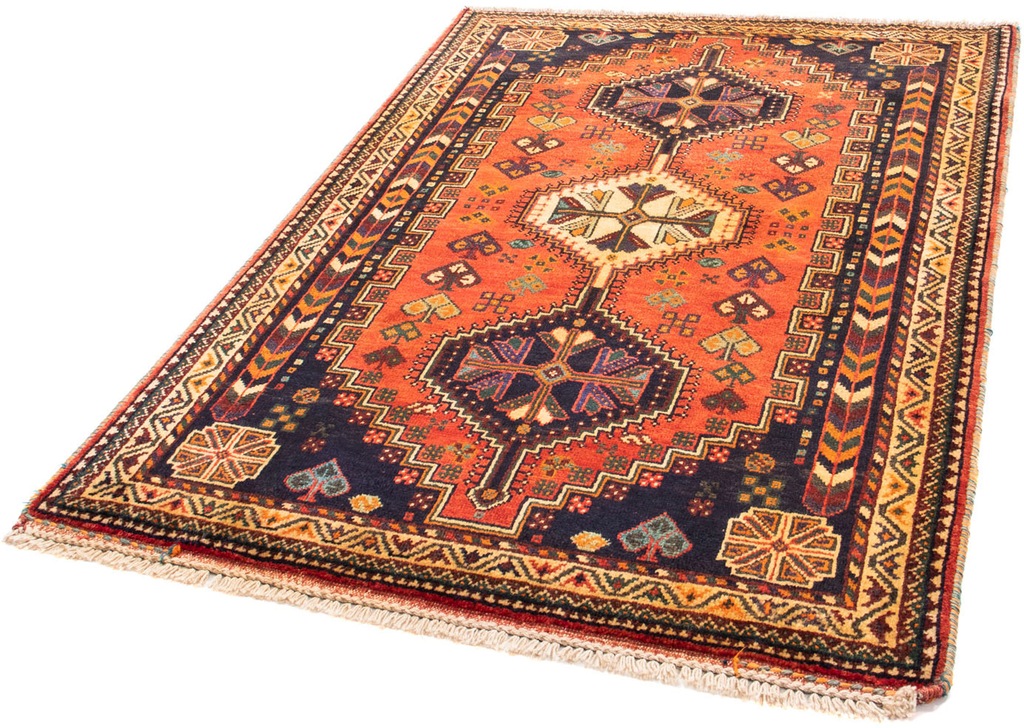 Bild von morgenland Orientteppich "Perser - Nomadic - 164 x 122 cm - rot", rechteckig, 10 mm Höhe, Wohnzimmer, Handgeknüpft, Einzelstück mit Zertifikat