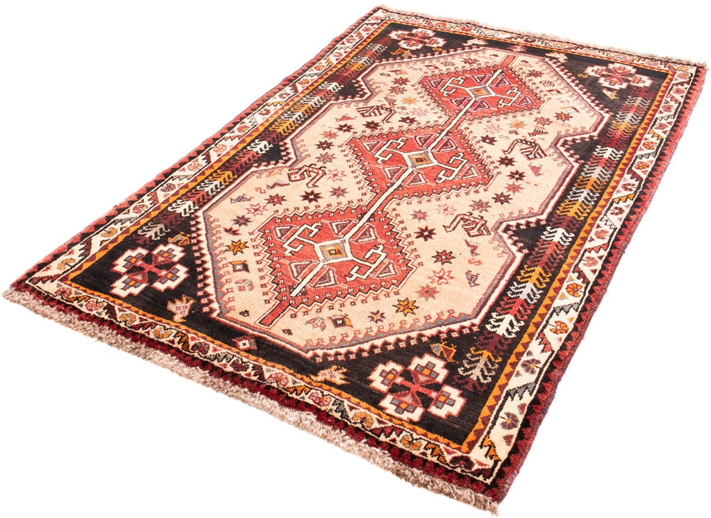 Bild von morgenland Orientteppich "Perser - Nomadic - 168 x 112 cm - beige", rechteckig, 10 mm Höhe, Wohnzimmer, Handgeknüpft, Einzelstück mit Zertifikat