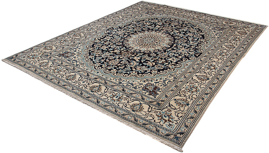 Bild von morgenland Orientteppich "Perser - Nain - 244 x 196 cm - dunkelblau", rechteckig, 10 mm Höhe, Wohnzimmer, Handgeknüpft, Einzelstück mit Zertifikat
