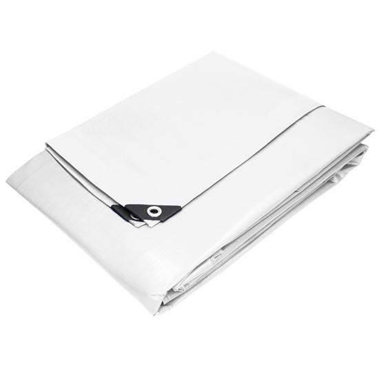 Bild von Abdeckplane mit Ösen 4x6 m 260g/m² Weiß aus Polyethylen