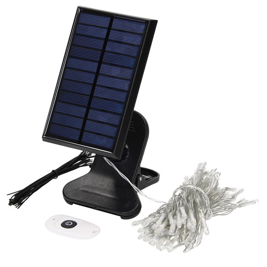 Bild von LED Lichterkette mit Solar Panel 7 m Warmweiß mit Fernbedienung ML-Design