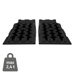 Bild von ECD Germany Auffahrrampe Bordsteinrampe Autorampe Auffahrkeil, 2er Set belastbar bis zu 25 Tonnen max. 240mm Reifenbreite Schwerlast