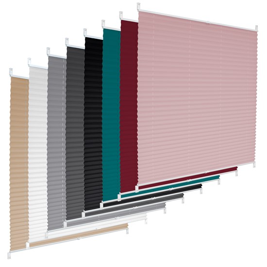 Bild von ECD Germany Plissee Klemmfix ohne Bohren 55 x 200 cm Rosa Blickdicht Faltrollo