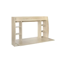 Bild von ML-Design Wandschreibtisch in Sonoma Eiche, 110x75x48 cm, Hängeschreibtisch mit stabilem Regalelement und geräumigen Fächern, Wandtisch Wandschrank Schreibtisch Computertisch Bürotisch Arbeitstisch