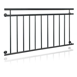 Bild von B-Ware Französischer Balkon Brüstungsgeländer 156x90 cm Anthrazit mit 11 Füllstäben aus pulverbeschichtetem Stahl