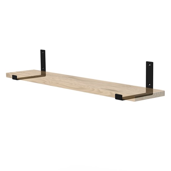 Bild von ML-DESIGN Wandregalhalter Regalhalterung L-Form aus Metall, Regalwinkel für Wandmontage, 2-tlg., Industrielle Wandregal Schwarz, Regalträger Regalhalterungen