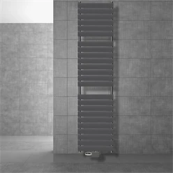 Bild von Badheizkörper Mittelanschluss 500x1800 mm Anthrazit mit Universale Anschlussgarnitur LuxeBath
