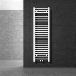 Bild von Badheizkörper Sahara 400x1500 mm Weiß gerade mit Mittelanschluss LuxeBath