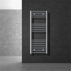 Bild von Badheizkörper Sahara 500x1200 mm Chrome gebogen mit Seitenanschluss LuxeBath