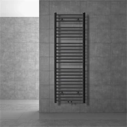 Bild von Badheizkörper Sahara 500x1500 mm Anthrazit gerade mit Mittelanschluss LuxeBath