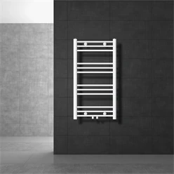 Bild von Badheizkörper Sahara 500x800 mm Weiß gerade mit Mittelanschluss LuxeBath