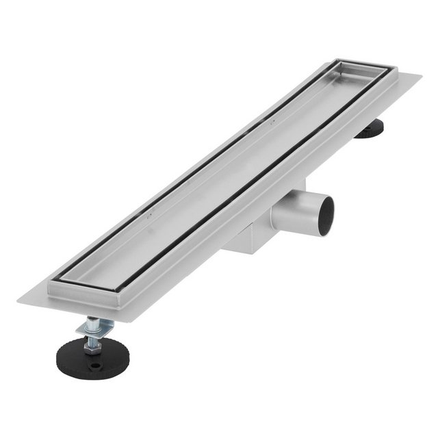 Bild von LuxeBath Duschrinne Edelstahl Doppelseitige Bodenablauf 2in1, Komplettset Bodenbefestigung, 1-St., Duschablauf, Siphon mit Geruchsstop, Haarsieb, Ablaufrinne Dusche