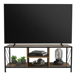Bild von ML-DESIGN Lowboard Fernsehschrank TV-Kommode TV Board für Wohnzimmer Fernseher Möbel (1 St), TV-Schrank Industrial bis 55 Zoll beschichtete Spannplatte Eiche