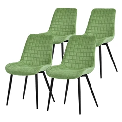 Bild von ML-DESIGN Stuhl Esszimmerstühle mit Rückenlehne moderne Design Lounge Küchenstühle (4 St), Polsterstuhl Esstischstühle 4er Set Küchenstuhl Samt