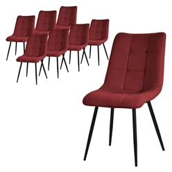 Bild von ML-DESIGN Stuhl Esszimmerstühle mit Rückenlehne moderne Design Lounge Küchenstühle (8 St), Polsterstuhl Esstischstühle 8er Set Küchenstuhl Polyester bis 120kg