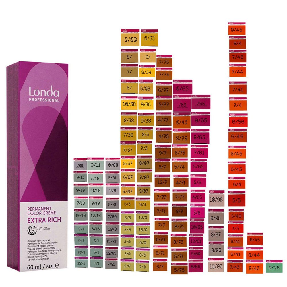 Bild von Londa Permanente Cremehaarfarbe Extra Rich 8/96 hellblond cendré violett 60ml