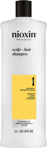 Bild von NIOXIN Scalp and Hair Thickening System 1 Shampoo for Natural Hair with Light Thinning 1L