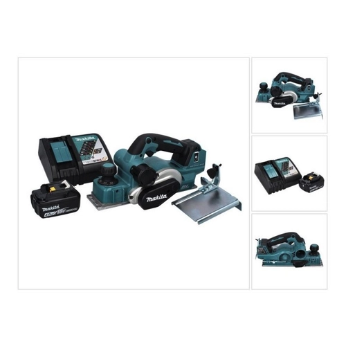 Bild von Makita Elektrohobel DKP 181 RM1 Akku Hobel Falzhobel 82 mm 18 V Brushless + 1x Akku 4,0 A