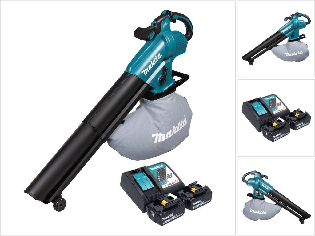 Bild von Makita, Laubsauger + Laubbläser, DUB 187 RT2 Akku LaubblÃ¤ser und Laubsauger 18 V Brushless + 2x Akku 5,0 Ah + LadegerÃ¤t (Akkubetrieb, Laubsauger)