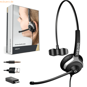Bild von Gequdio Headset (Kabelgebunden, USB-A), Office Headset, Schwarz