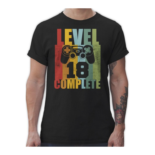 Bild von Shirtracer T-Shirt Level Eighteen complete Vintage – Das perfekte Geschenk zum 18. Geburtstag