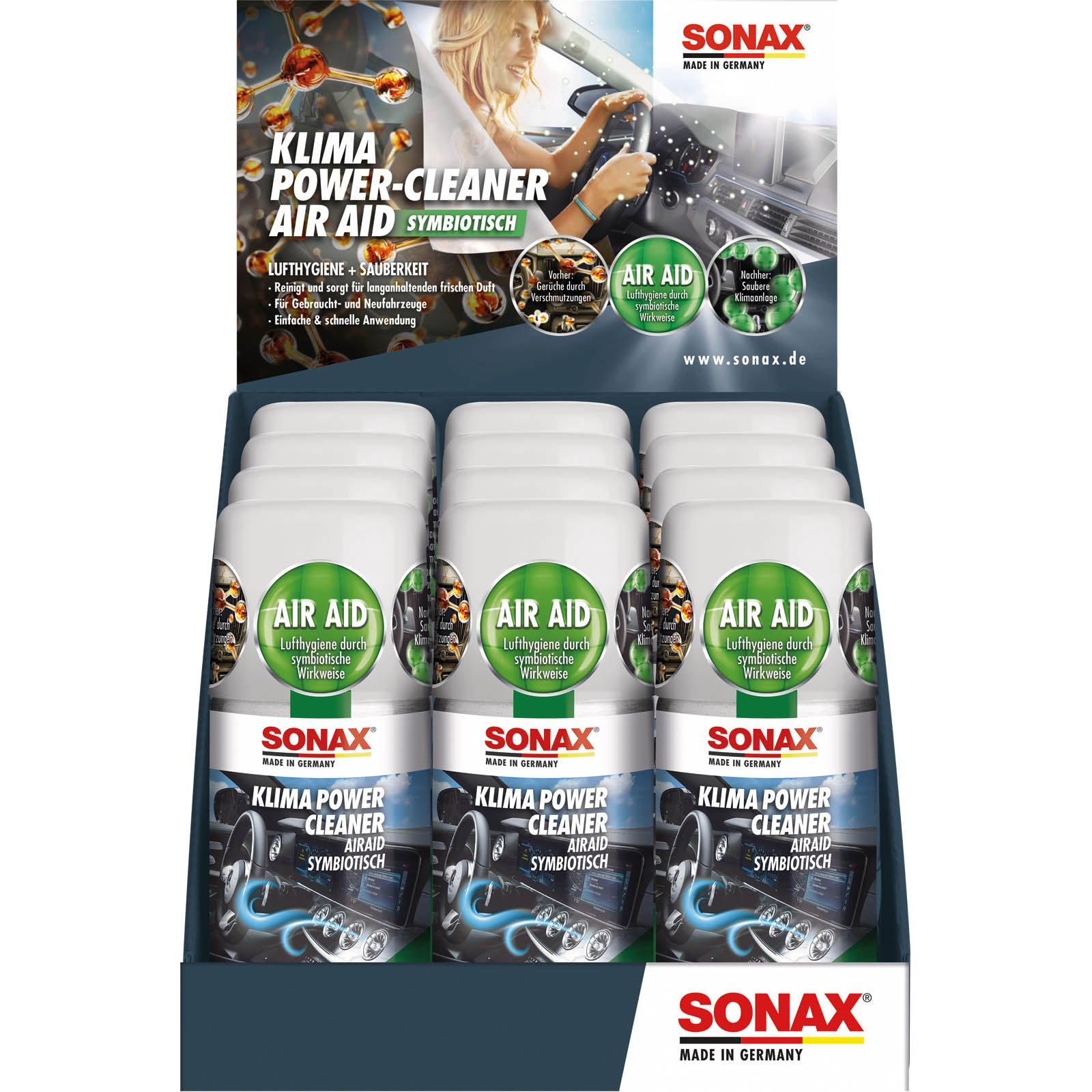 Bild von SONAX Klimaanlagenreiniger/-desinfizierer KlimaPowerCleaner antibakteriell Tdisplay 03231000