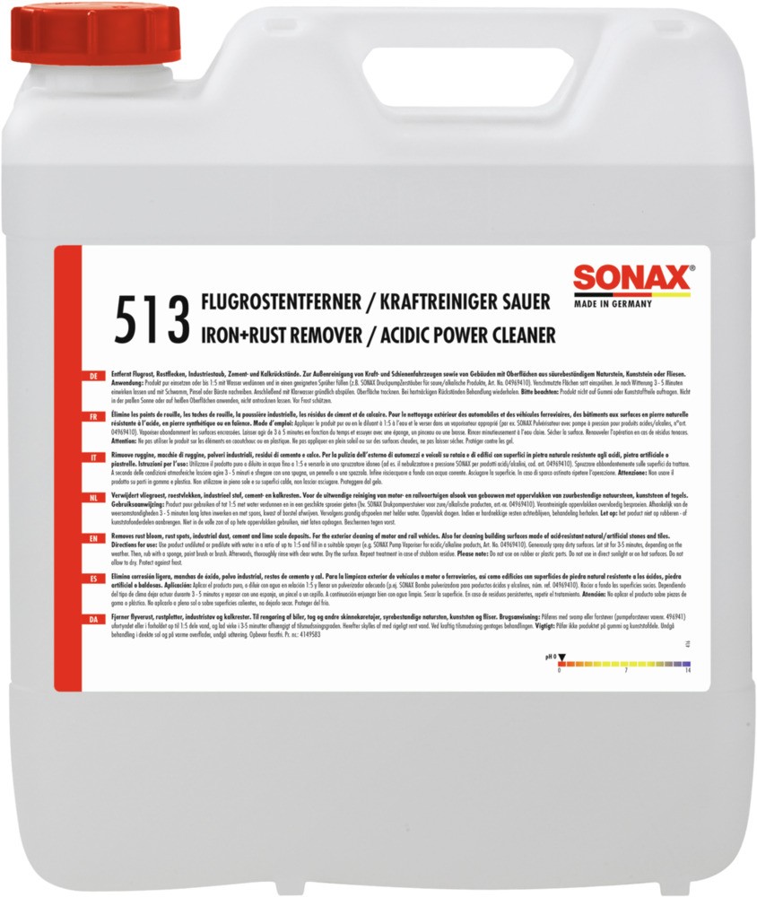 Bild von SONAX DruckpumpZerstäuber für saure/alkalische Produkte PROFILINE 05136050 Rostlöser 10 Kanister