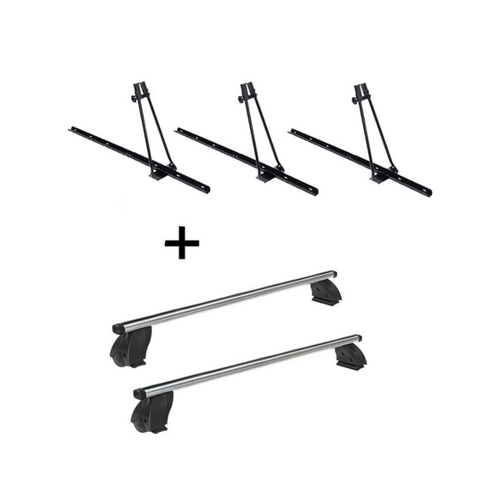 Bild von 3X Fahrradträger Orion + Dachträger K1 PRO Aluminium für Renault Megane II (5Türer) 02-08