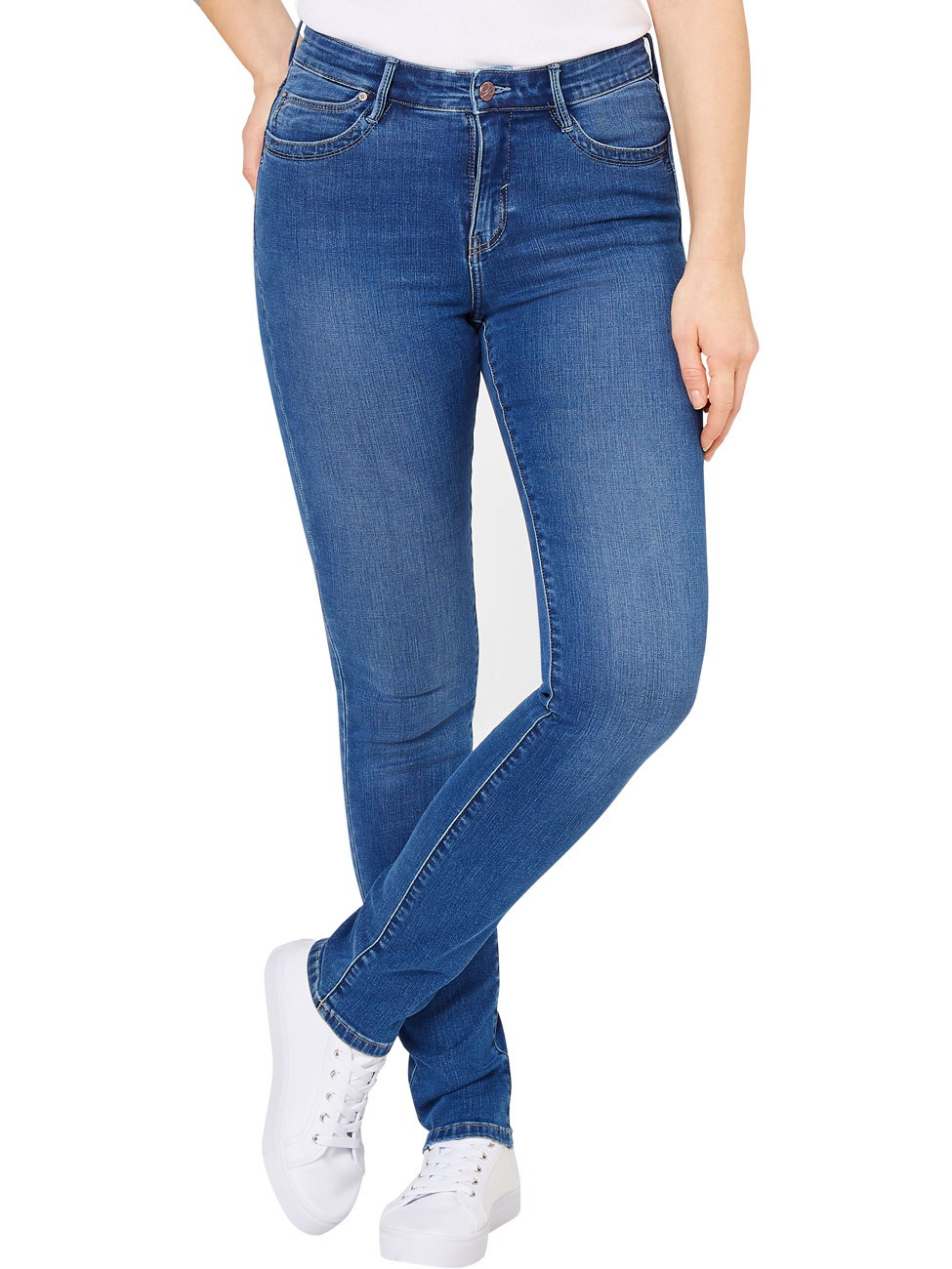 Bild von Paddock`s Damen Jeans Pat - Slim Fit Blau - Medium Stone Soft Used