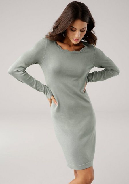 Bild von Laura Scott Strickkleid, kurzes Kleid, figurbetont, aus Viskosemischung, langärmlig