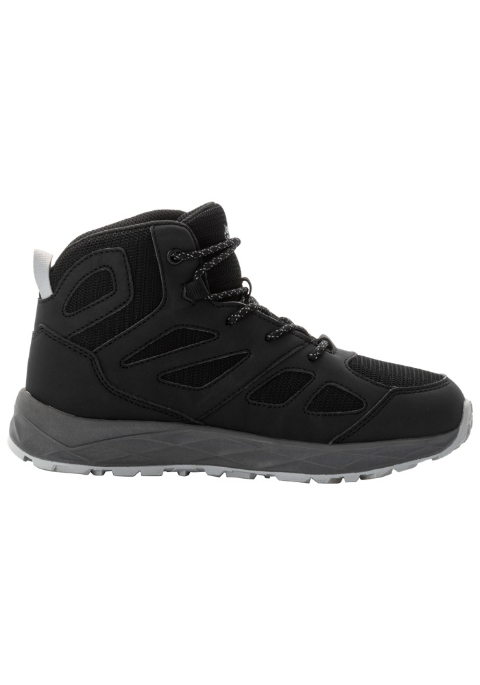 Bild von Jack Wolfskin Woodland 2 Texapore Mid Kids Wasserdichte Wanderschuhe Kinder 27 grey,black Phantom