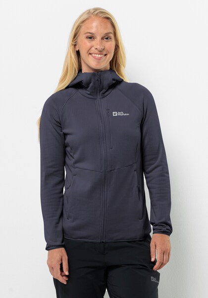 Bild von Jack Wolfskin Kolbenberg Hooded FZ Women Fleecejacke Damen S grey,black Graphite