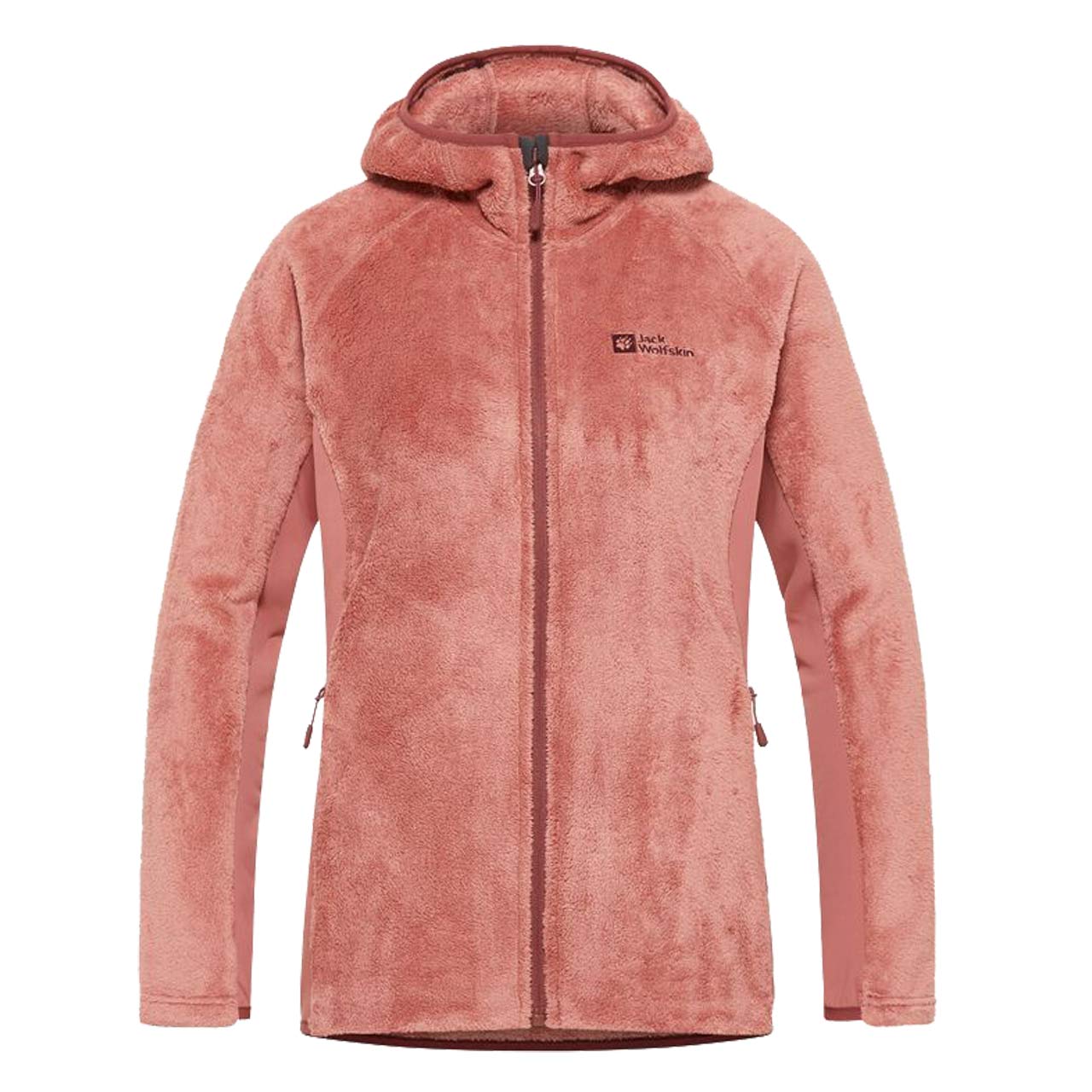 Bild von Jack Wolfskin Rotwand Hooded FZ Women Fleecejacke mit Kapuze Damen 2XL red mineral red