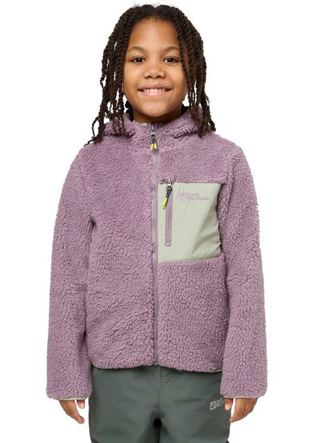 Bild von Jack Wolfskin Ice Curl Hood Jacket Kids Fleecejacke Kinder 104 purple wild blossom