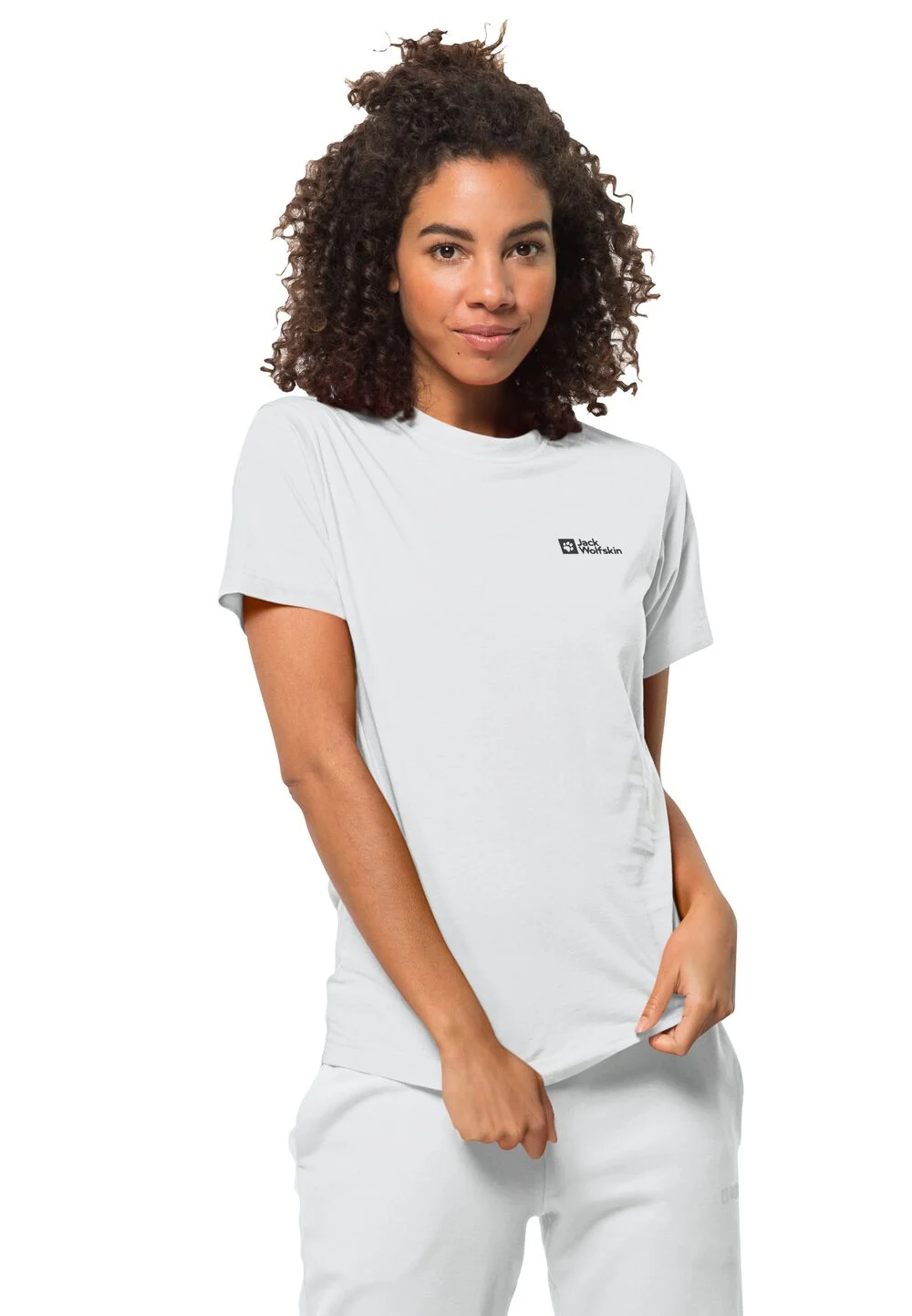Bild von Jack Wolfskin Essential T-Shirt Women T-Shirt aus Bio-Baumwolle Damen S white White Rush