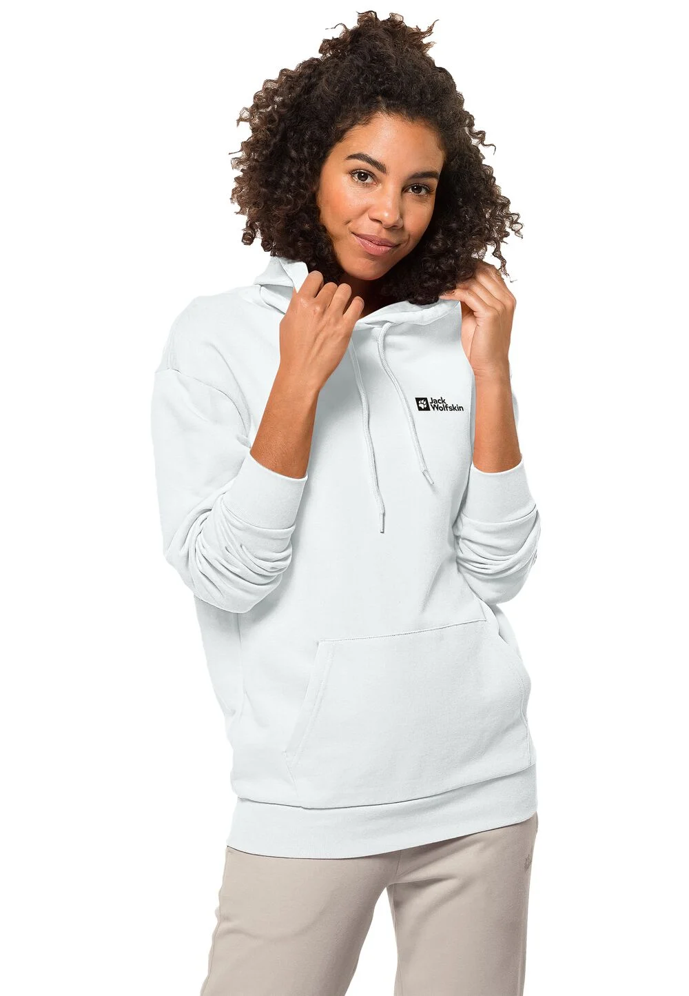 Bild von Jack Wolfskin Essential Hoodie Women Hoodie aus Bio-Baumwolle Damen S white White Rush