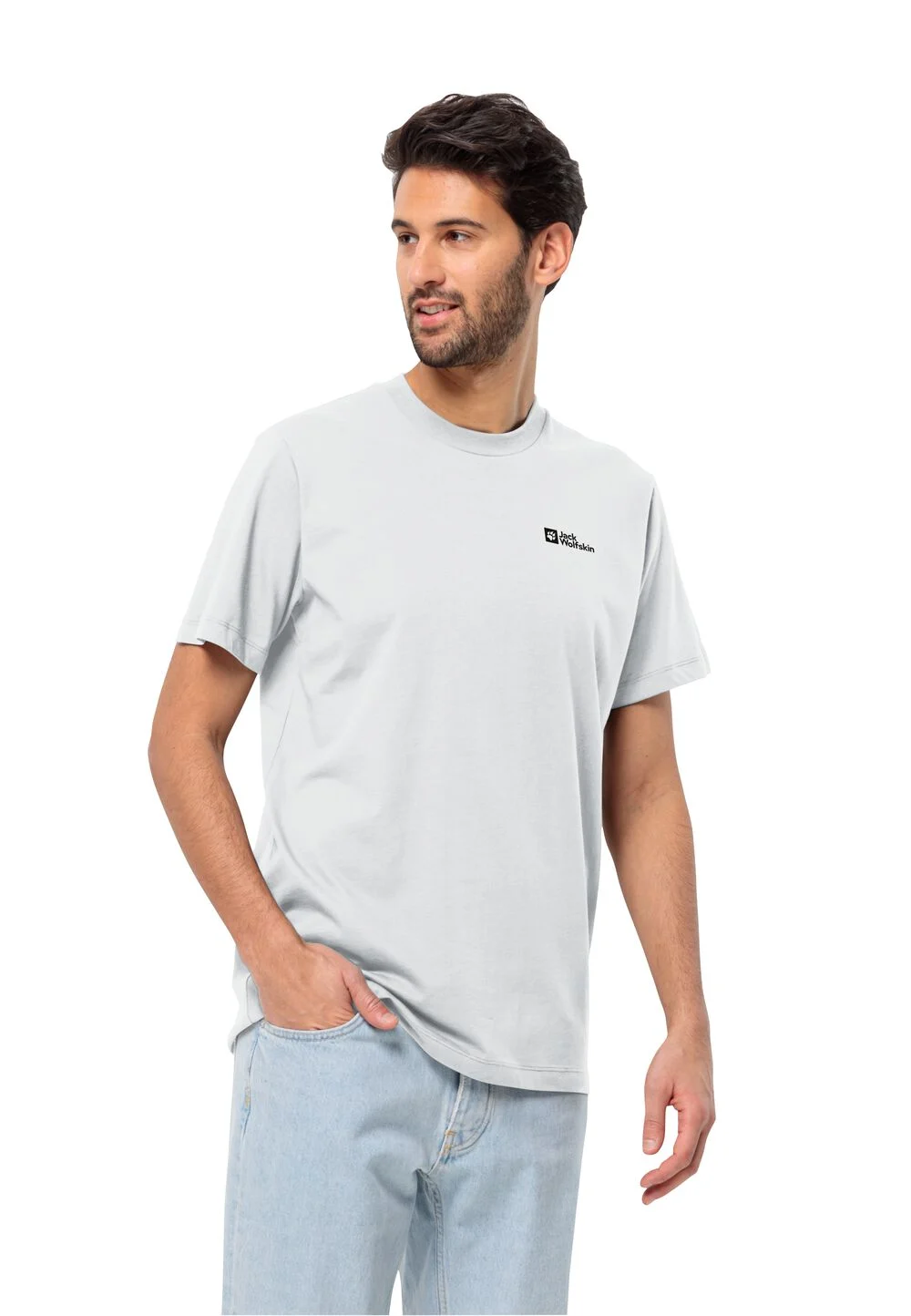 Bild von Jack Wolfskin Essential T-Shirt Men T-Shirt aus Bio-Baumwolle Herren XL white White Rush