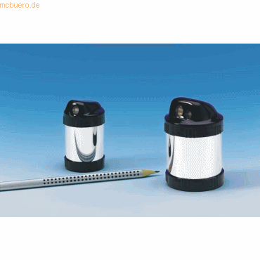 Bild von 6 x Wedo Doppel-Dosenspitzer Streamline für 8 und 11mm schwarz/chrom
