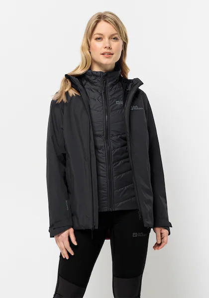 Bild von Jack Wolfskin 3-in-1-Funktionsjacke »GLAABACH 3IN1 JKT W«, (2 teilig), mit Kapuze