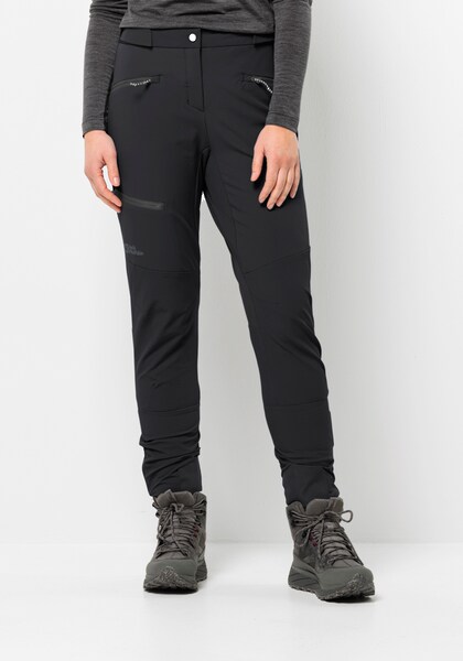Bild von Jack Wolfskin Salmaser Pants Women Trekking-Softshellhose Damen 46 black black