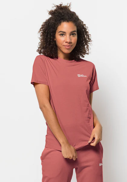 Bild von Jack Wolfskin Essential T-Shirt Women T-Shirt aus Bio-Baumwolle Damen S red faded rose