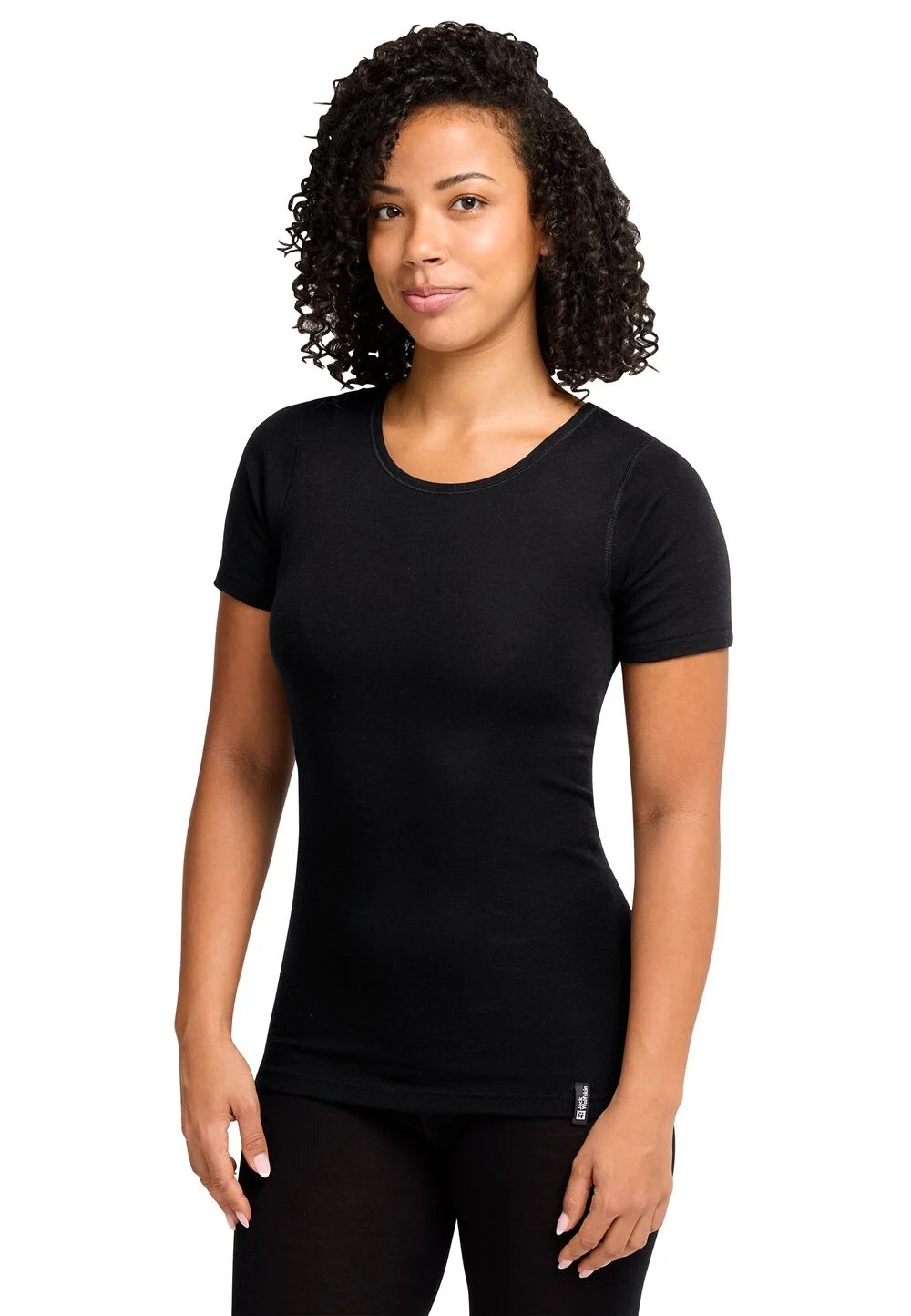 Bild von Jack Wolfskin Merino Shortsleeve Women M black black