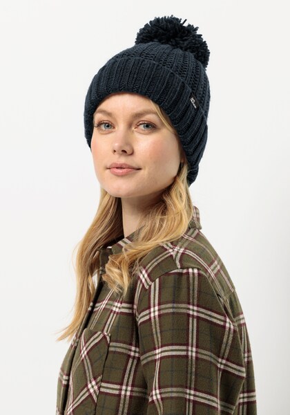 Bild von Jack Wolfskin Highloft Knit Beanie Women Strickmütze Damen S blue night blue