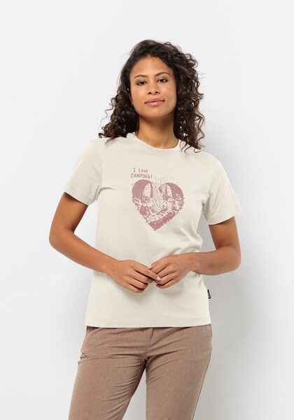 Bild von Jack Wolfskin Camping Love T-Shirt Women T-Shirt aus Bio-Baumwolle Damen S white cotton white
