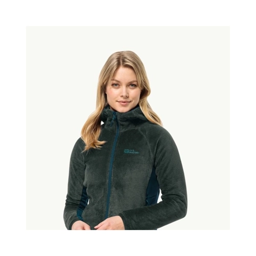 Bild von Jack Wolfskin Rotwand Hooded FZ Women Fleecejacke Damen M sea green sea green