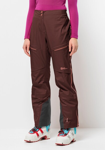 Bild von Jack Wolfskin Alpspitze Pro 3L Pants Women Hardshell Ski-Hose mit RECCO® Ortungssystem Damen 40 red,brown dark maroon