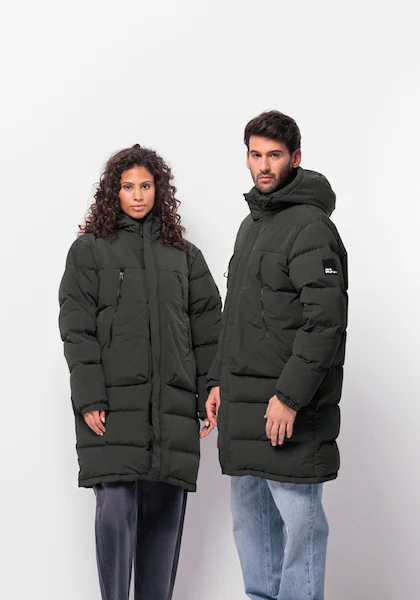 Bild von Jack Wolfskin Dellbrueck Long Jacket Lange Daunenjacke M granite black granite black