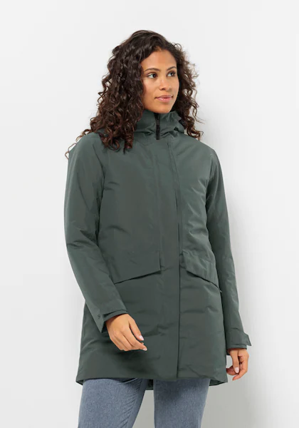 Bild von Jack Wolfskin Tempelhof Coat Women Wasserdichter Wintermantel Damen XS slate green slate green